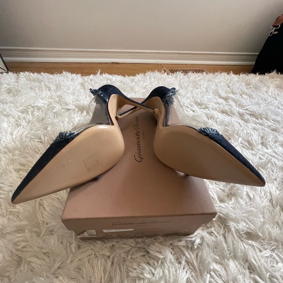SOLD SOLD SOLD BNWT Size 41 Gianvito Rossi Plexi Denim Heels - Picture 6 of 6